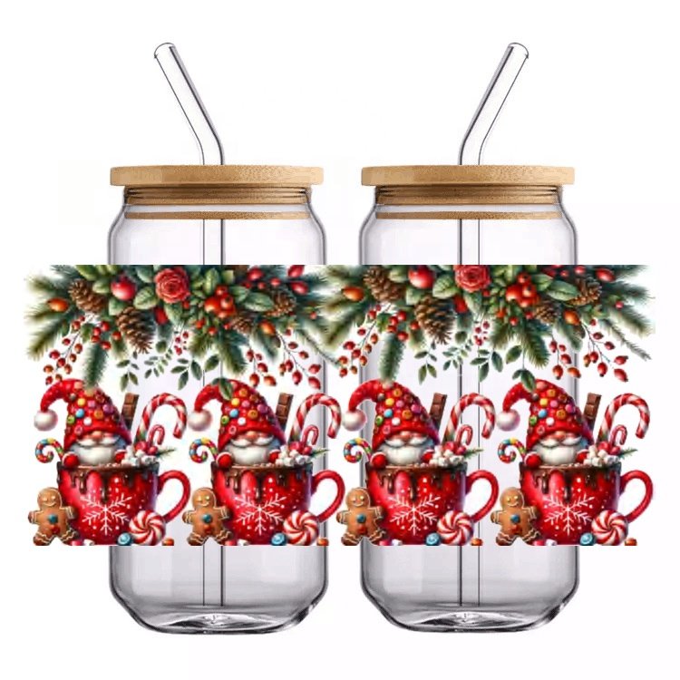 Transparent Glass Sticker dtf Cup Packaging Transfer Label Sticker label transfers Sticker UV Dtf Libby Wrap For Cups