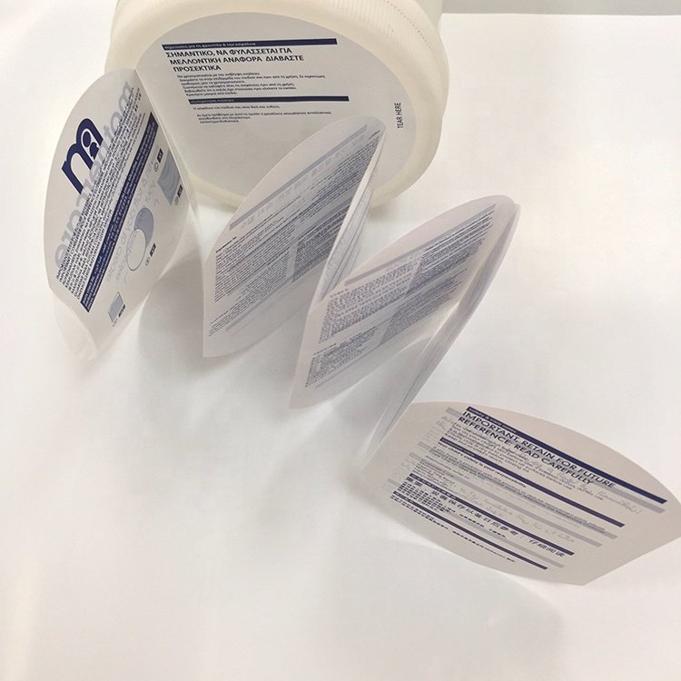 Factory price bottle instruction sticker customised logo brand waterproof sticker