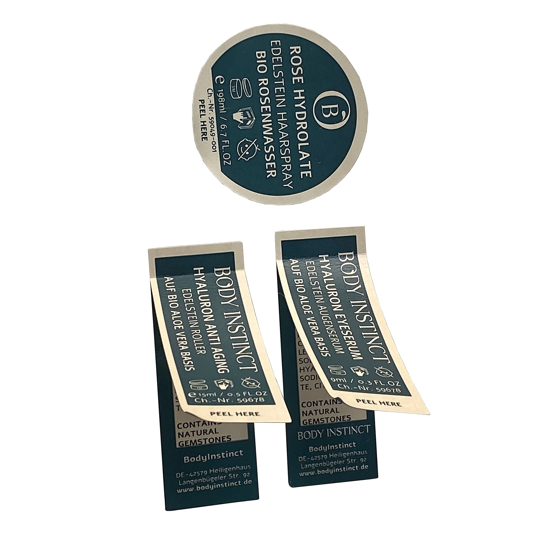 Factory price bottle instruction sticker customised logo brand waterproof sticker