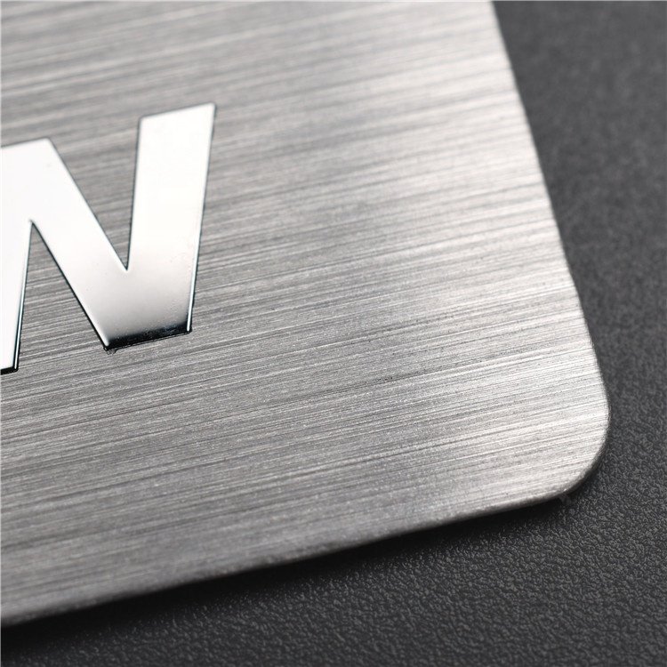 OEM Electroplating Embossed Custom Tag Nickel Logo Metal Label Sticker