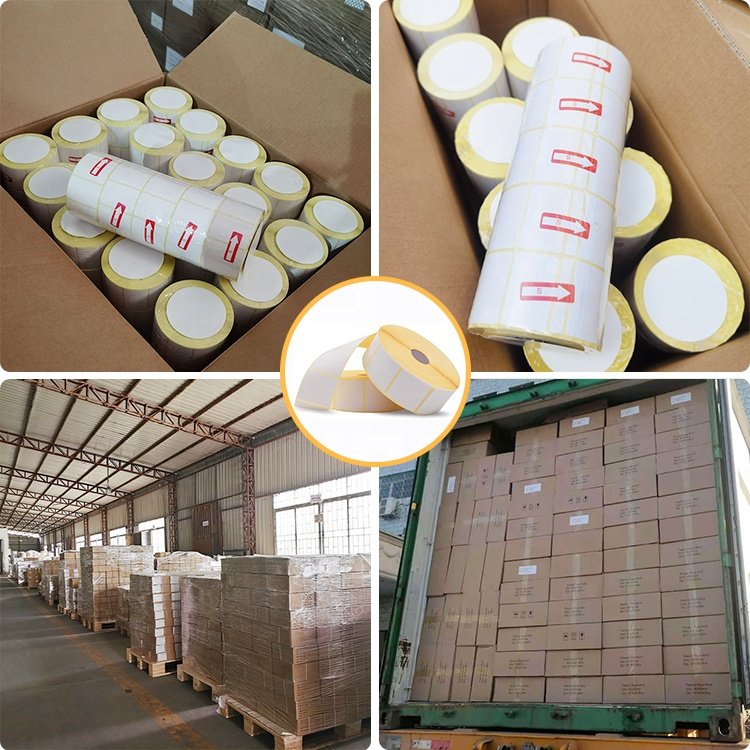 Hihg Quality Heat Transfer Thermal Barcode Labels Direct Thermal Sticker Paper Roll