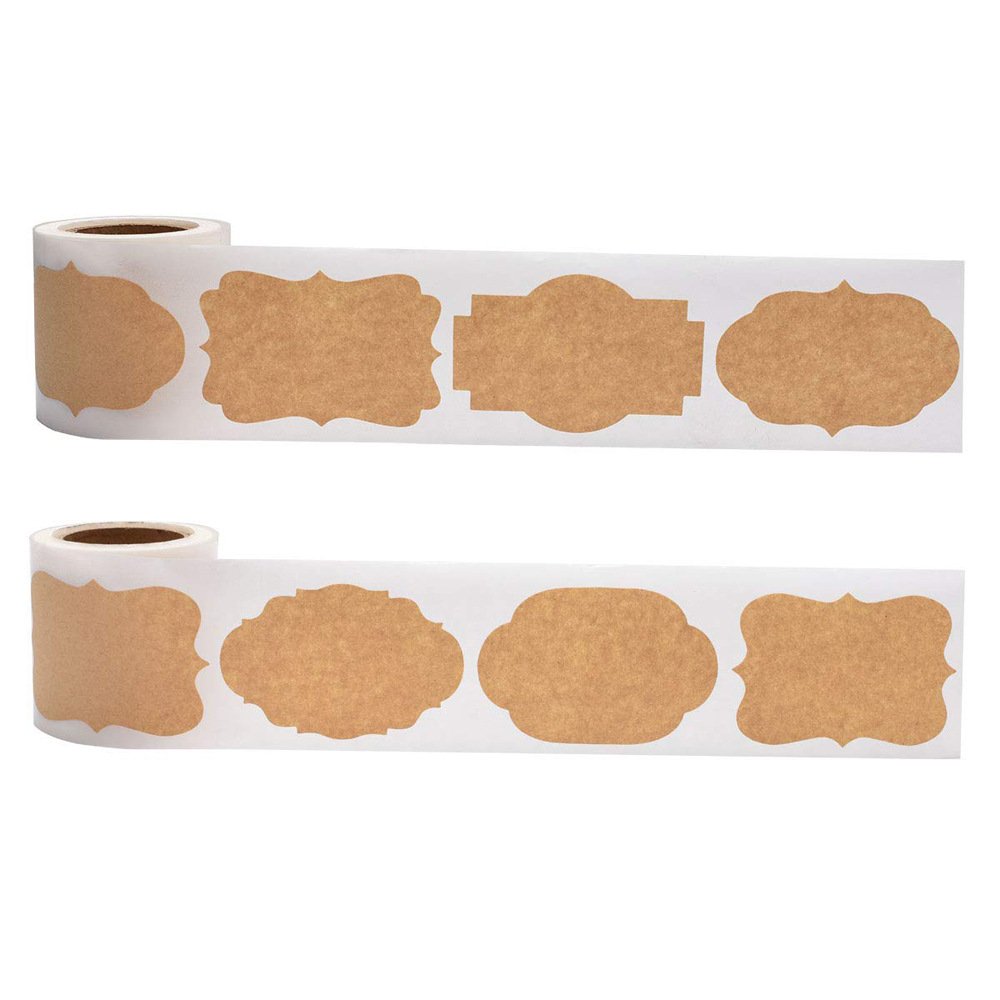 Kraft paper sealing sticker for glass bottle