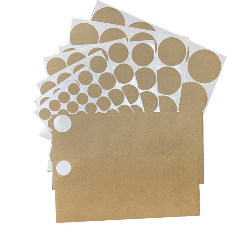 Kraft paper sealing sticker for glass bottle