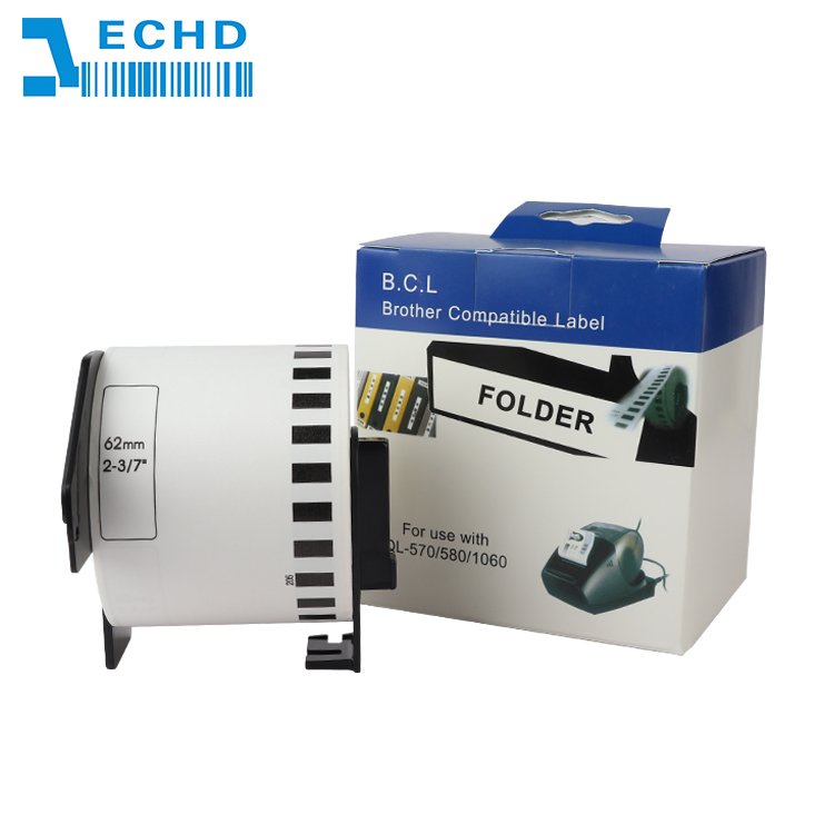 Compatible Label Rolls Dk22205 Dk2205 For Borther Ql Printers 62mmx30.48m