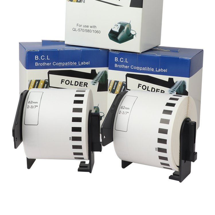 Compatible Label Rolls Dk22205 Dk2205 For Borther Ql Printers 62mmx30.48m