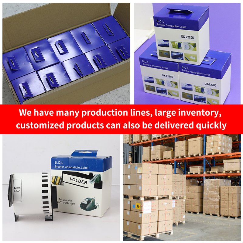 Compatible Label Rolls Dk22205 Dk2205 For Borther Ql Printers 62mmx30.48m