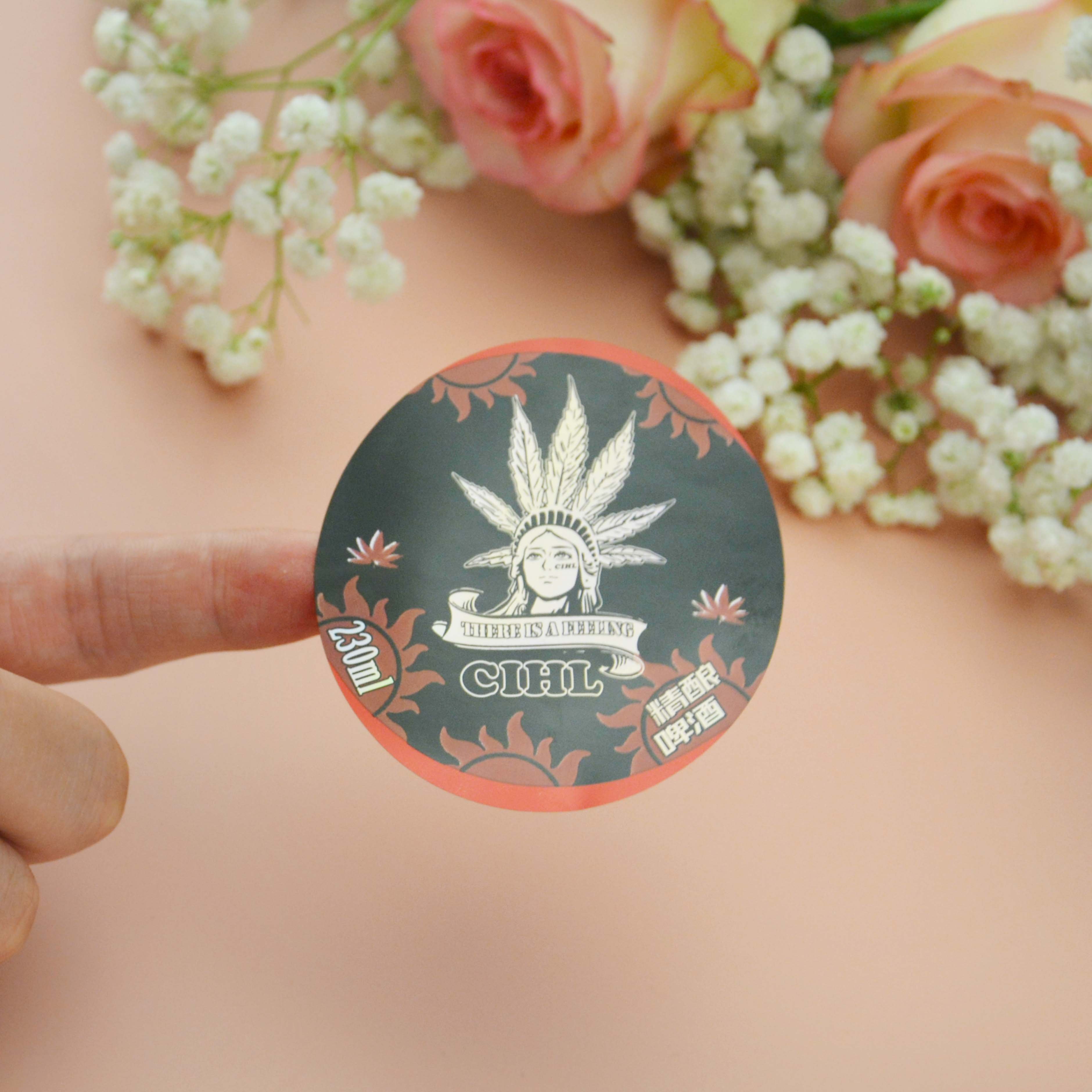 manufacture private cosmetic skin care drink Adhesive label sticker around box