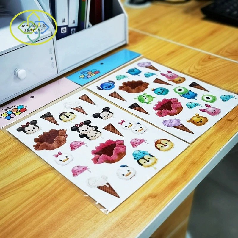 Custom printing hot stamping gold foil vinyl sticker self adhesive Waterproof Vinyl Sticker Sheet