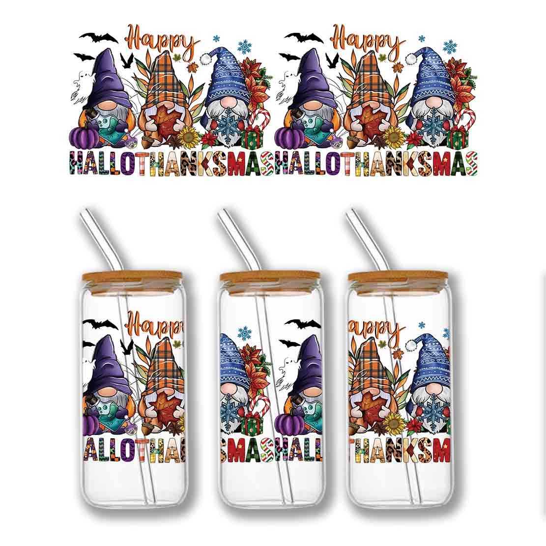 Wholesale 3D Transfer Labels Stickers 10oz 12oz 16 OZ uvdtf cup wraps Transfers Cup Wraps heat transfer