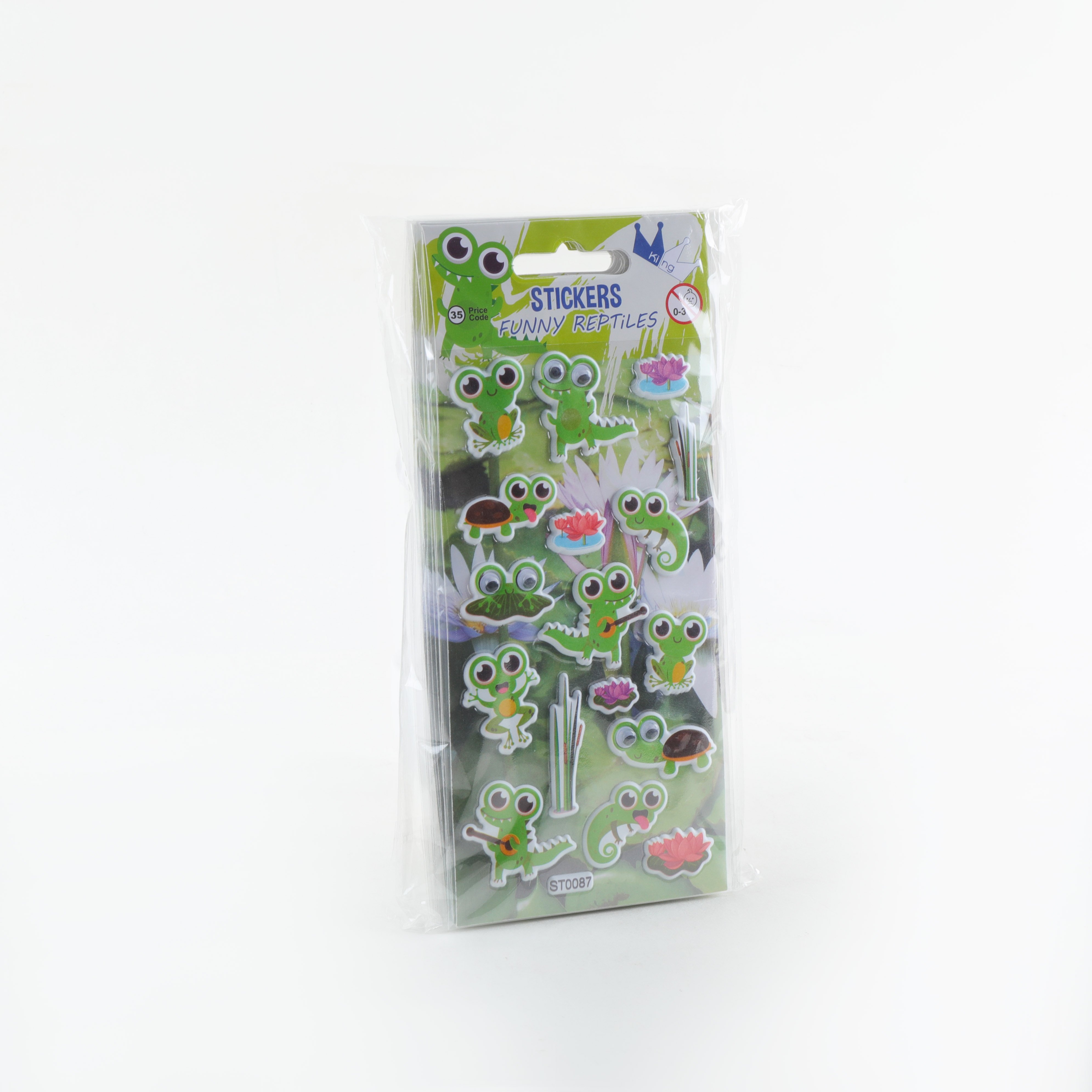 stock high quality smile face princess waterproof round glitter animal puffy sticker suppliers