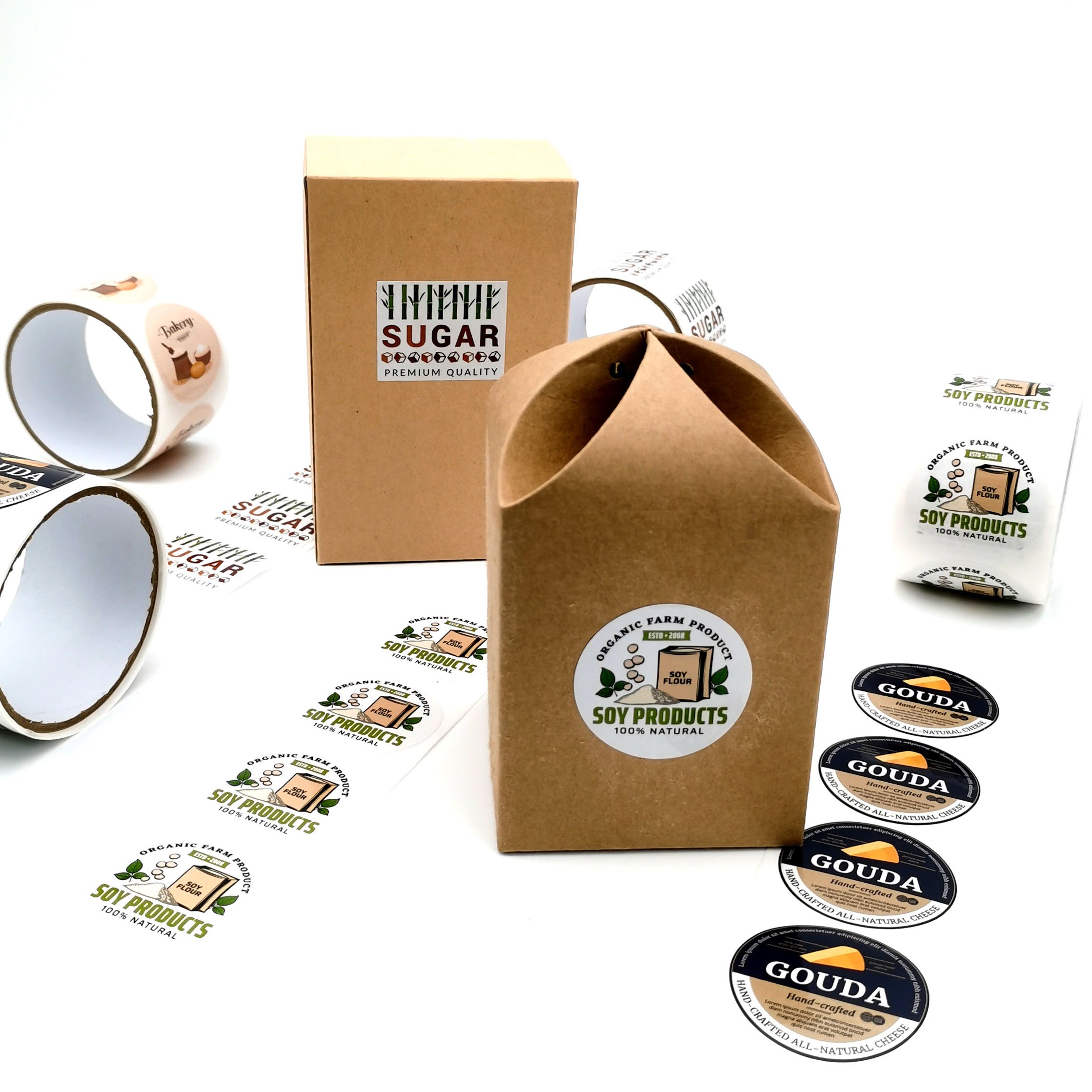 custom adhesive waterproof packaging cosmetic personalised round roll printed logo bottle labels stickers