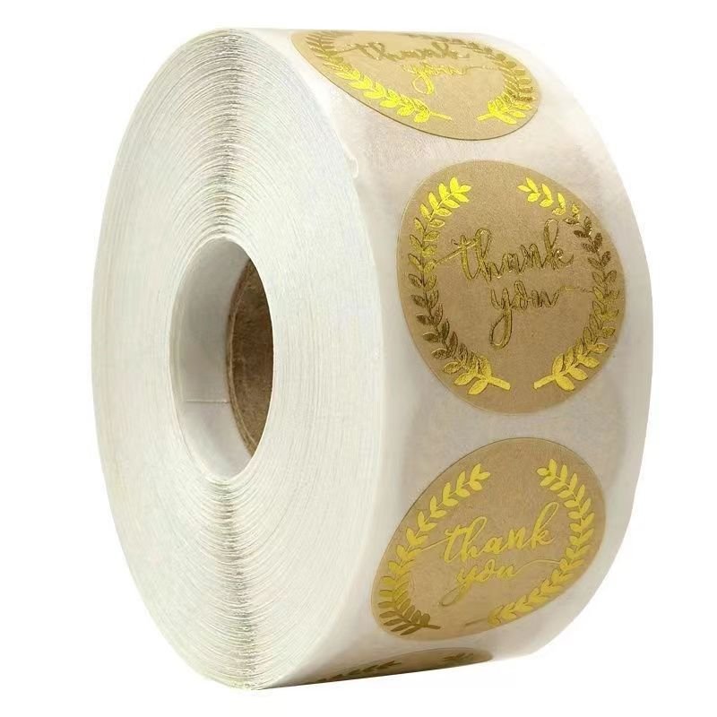 Waterproof Round Thank You Label Sticker Printing Personalized High Quality Eco-friendly Sticker Custom Die Cut Stickers