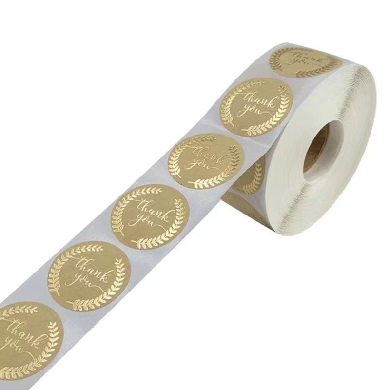 Waterproof Round Thank You Label Sticker Printing Personalized High Quality Eco-friendly Sticker Custom Die Cut Stickers