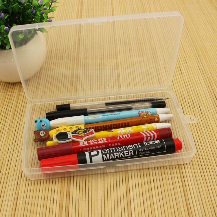 D301 rectangular PP empty box transparent pearl jewelry Sticker storage Plastic packaging