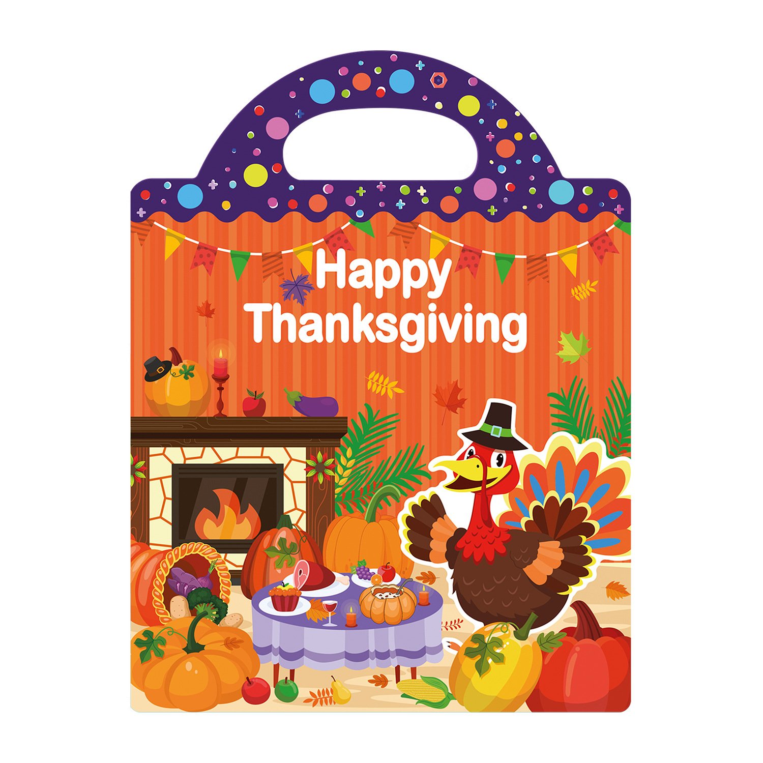 Cross-border new children's sticker book Autumn Farm Harvest diy stickers can be repeated Thanksgiving sticker books