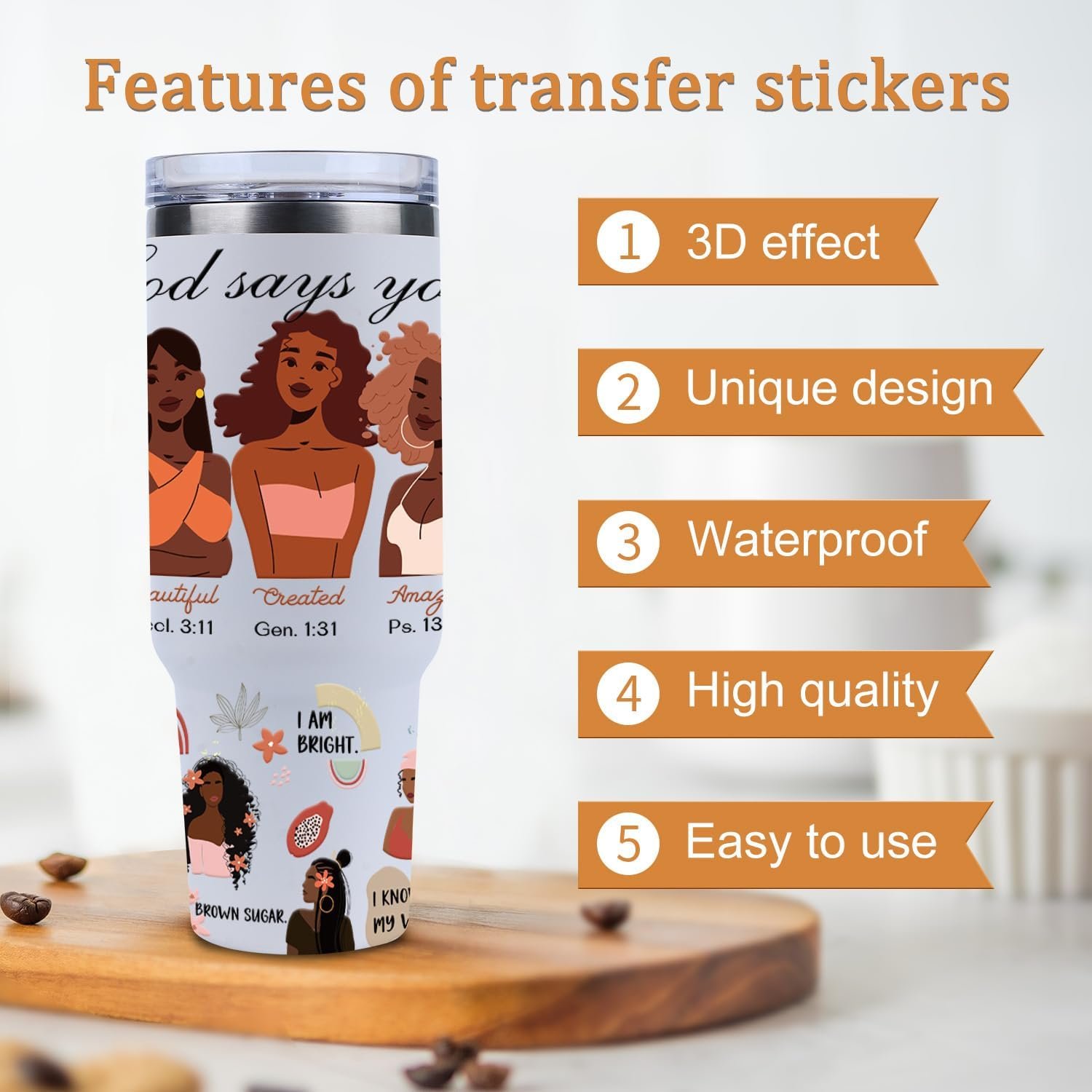 40oz Custom multi-size uv dtf cup wraps transfers ready to transfer cup wrap printing sticker film printer uv dtf for cup wraps