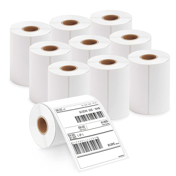 Blank Label Print Thermal Labels Fanfold 4 X 6 Thermal Eco Address Adhesive Sticker For Thermal Printer