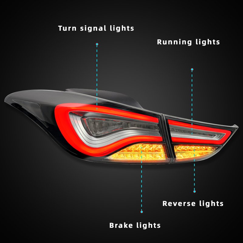 Archaic manufacturer For Elantra 5th generation LED sequential turn signal backlight tail lamp 2011-2016 for Hyundai Elantra