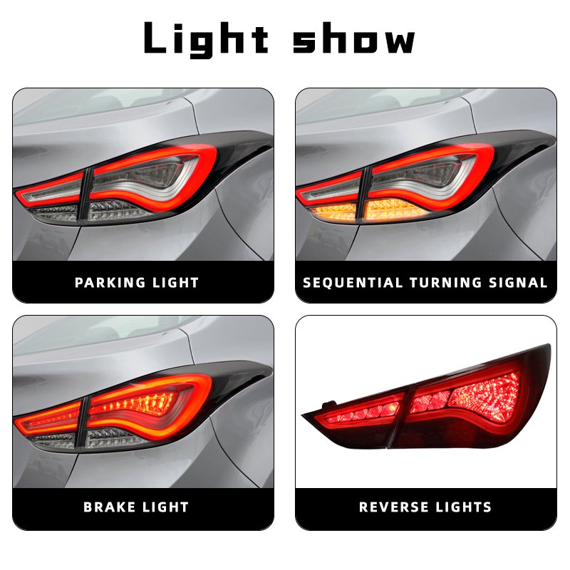 Archaic manufacturer For Elantra 5th generation LED sequential turn signal backlight tail lamp 2011-2016 for Hyundai Elantra