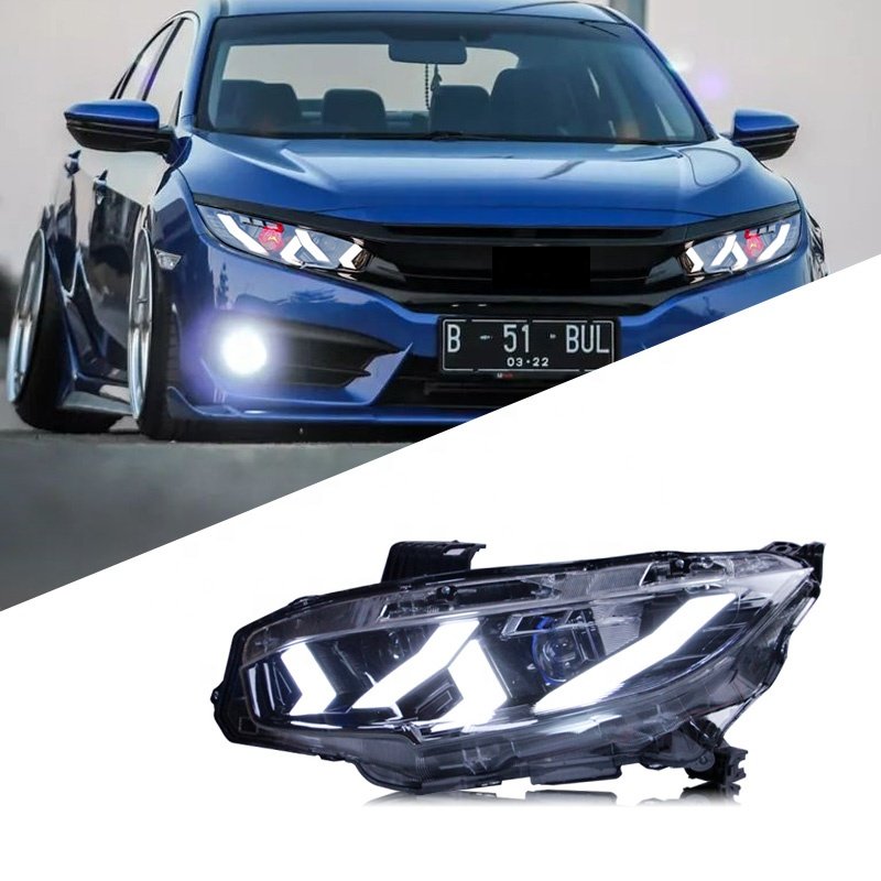 Suitable for Honda Civic 10th generation LED headlight assembly modification daytime running light streamer turn signal lamp