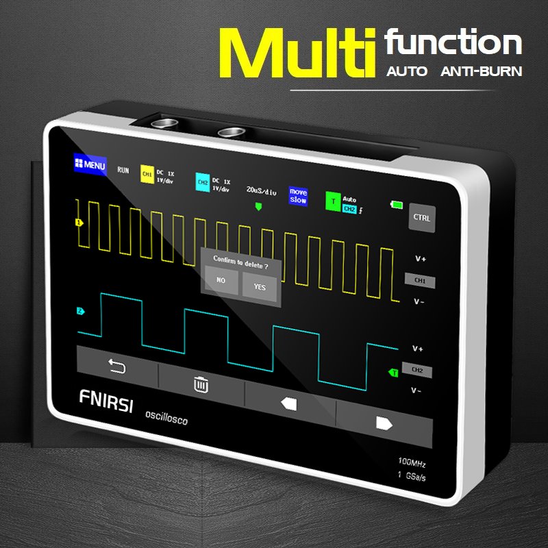 FNIRSI-1014D 1013D TC2 Oscilloscope 2-in-1 Dual Channel Input Signal Generator 100MHz * 2 Analog Bandwidth 1GSA/s Sampling Rate