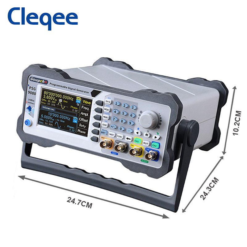 Cleqee PSG9080 80MHz Programmable Digital Control DDS Signal Generator Dual Channel Aribitrary Waveform Function Phone Control