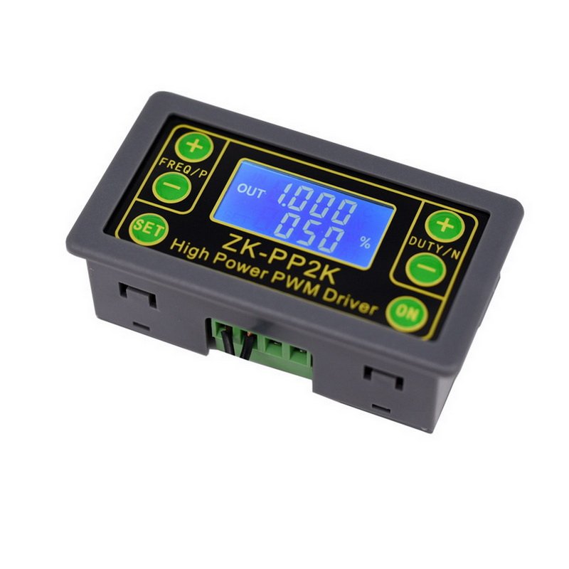 ZK-PP2K PWM Signal Generator 8A Driver Module for Motor/Lamp Dual Mode LCD PWM Pulse Frequency Duty Cycle Adjustable Module