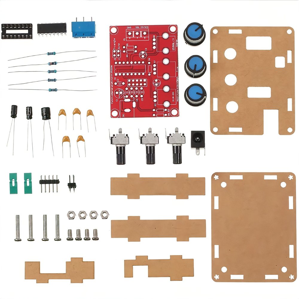 Signal Generator XR2206 High Precision Function DIY Kit Sine/Triangle/Square Output 1Hz-1MHz Adjustable Frequency Amplitude