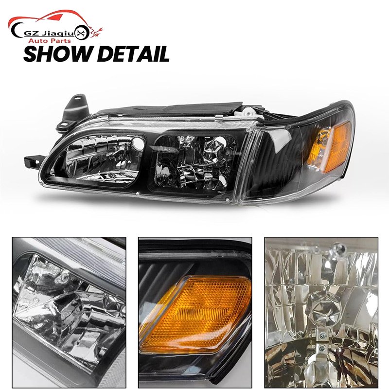 4PCS Black Clear Headlights JDM Style Corner Signal Lamp 93-97For Toyota Corolla Car Light Accessories Compatible 93-97 Toyota