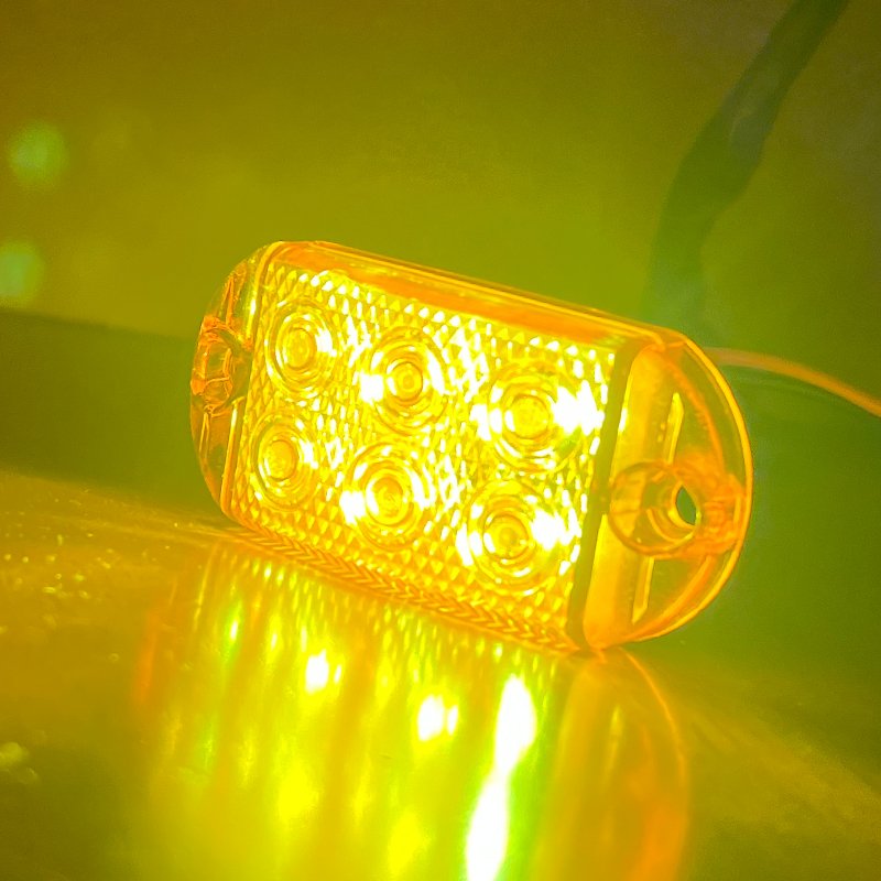 12V 24V Car 6led Constant Turn signal Trailer Side Marker Indicators Light Signal Brake Rear Warning Taillight Emergency Light