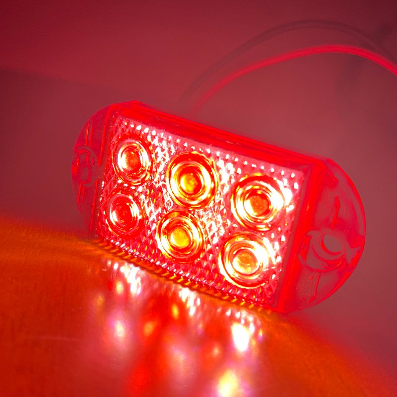 12V 24V Car 6led Constant Turn signal Trailer Side Marker Indicators Light Signal Brake Rear Warning Taillight Emergency Light