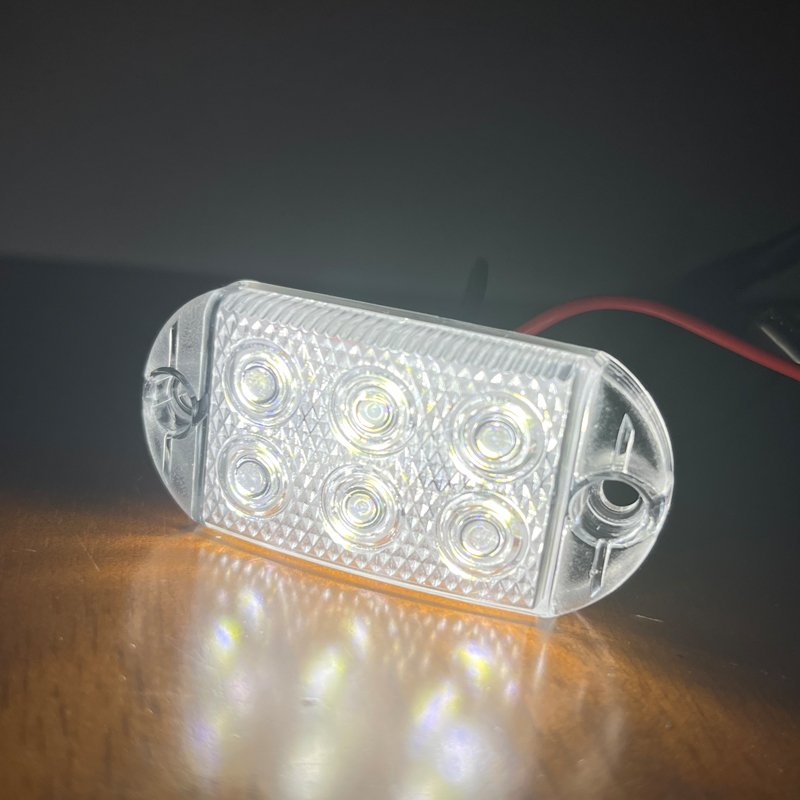 12V 24V Car 6led Constant Turn signal Trailer Side Marker Indicators Light Signal Brake Rear Warning Taillight Emergency Light