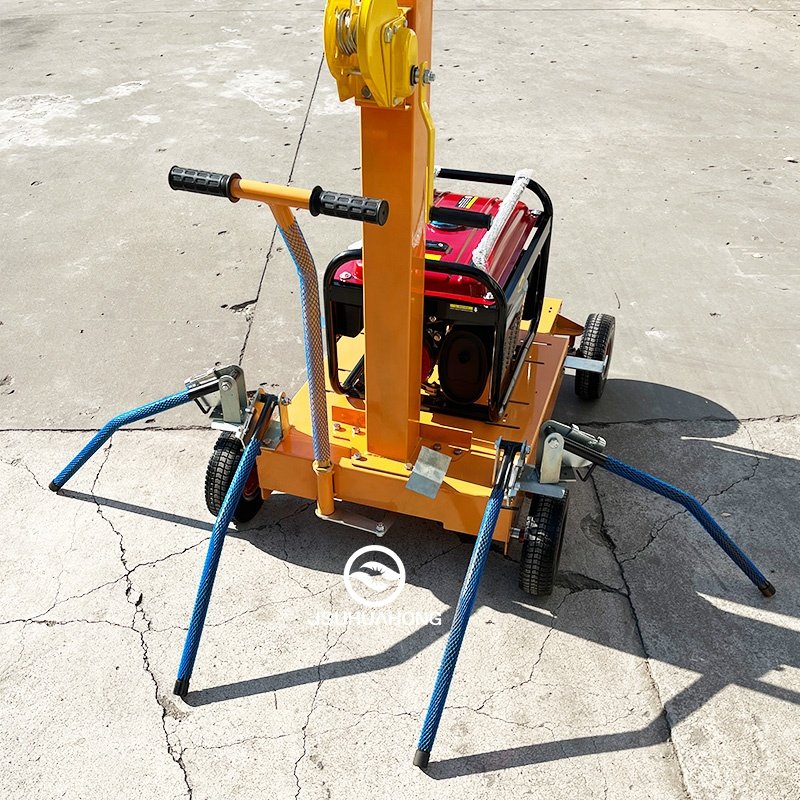 Durable Pushcart Type 1000W Gasoline Engine Mobile Lighting Power Generation Vehicle lighting Tower Outdoor Emergency Light
