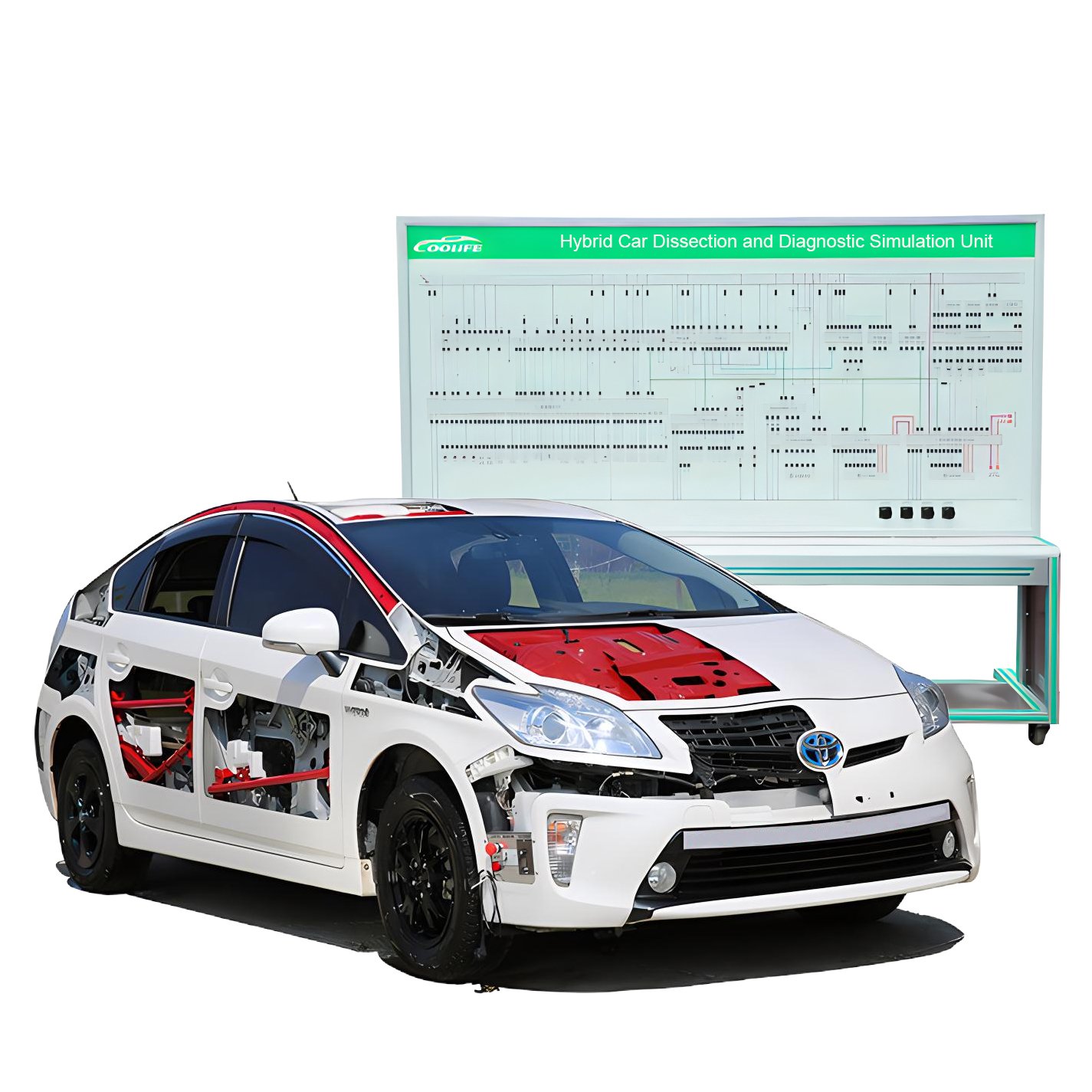 Hybrid Battery Car Functional Teaching Training with EV Training Equipments and Automotive Signal Simulator for Education