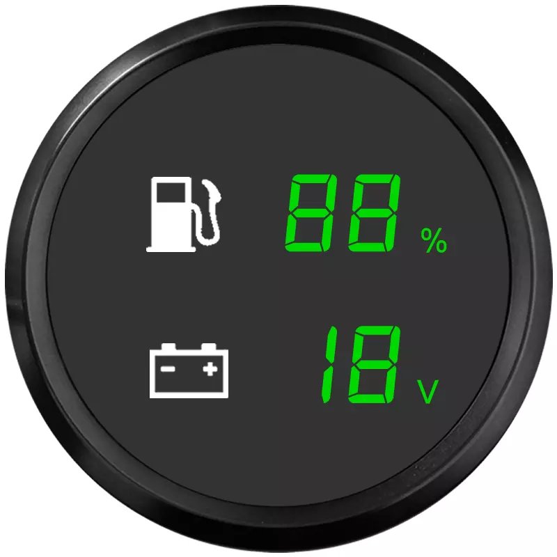 52mm Universal Dual Gauge with Water Level &Water Temperature Programmable Resistance Signal