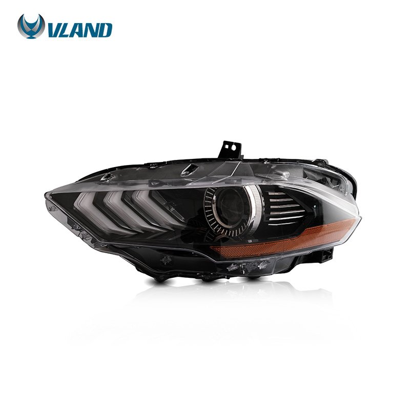 VLAND Factory LED Headlights 2018- up Car Head Light With Dynamic Turn RGB Auto Lamp For Sixth generation Ford Mustang