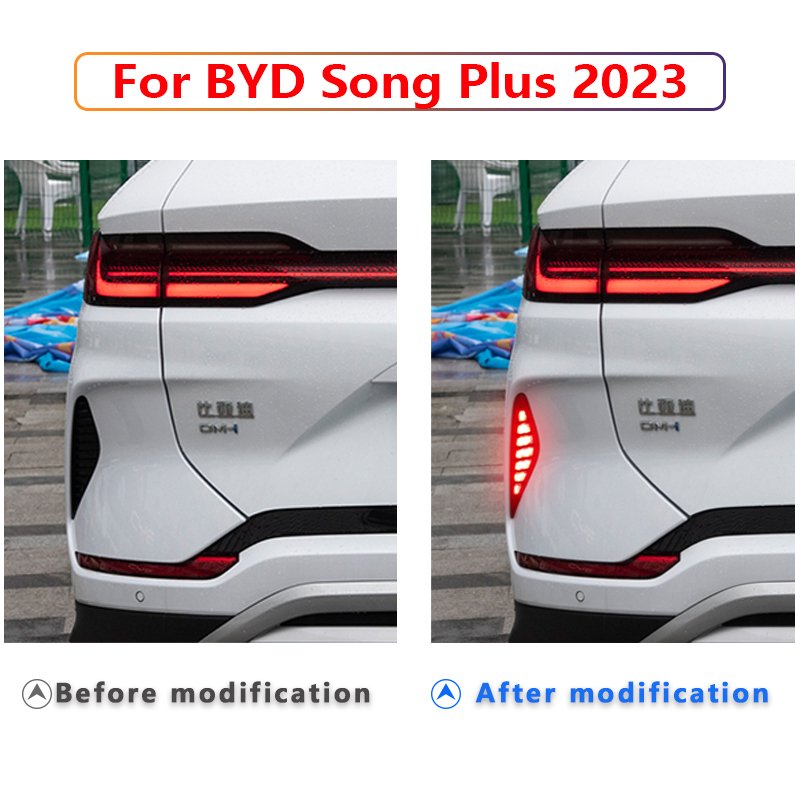 High Quality Rear Bar Light Conversion LED Brake Lights Turn Signal Pilot Lights For BYD Song Plus 2023