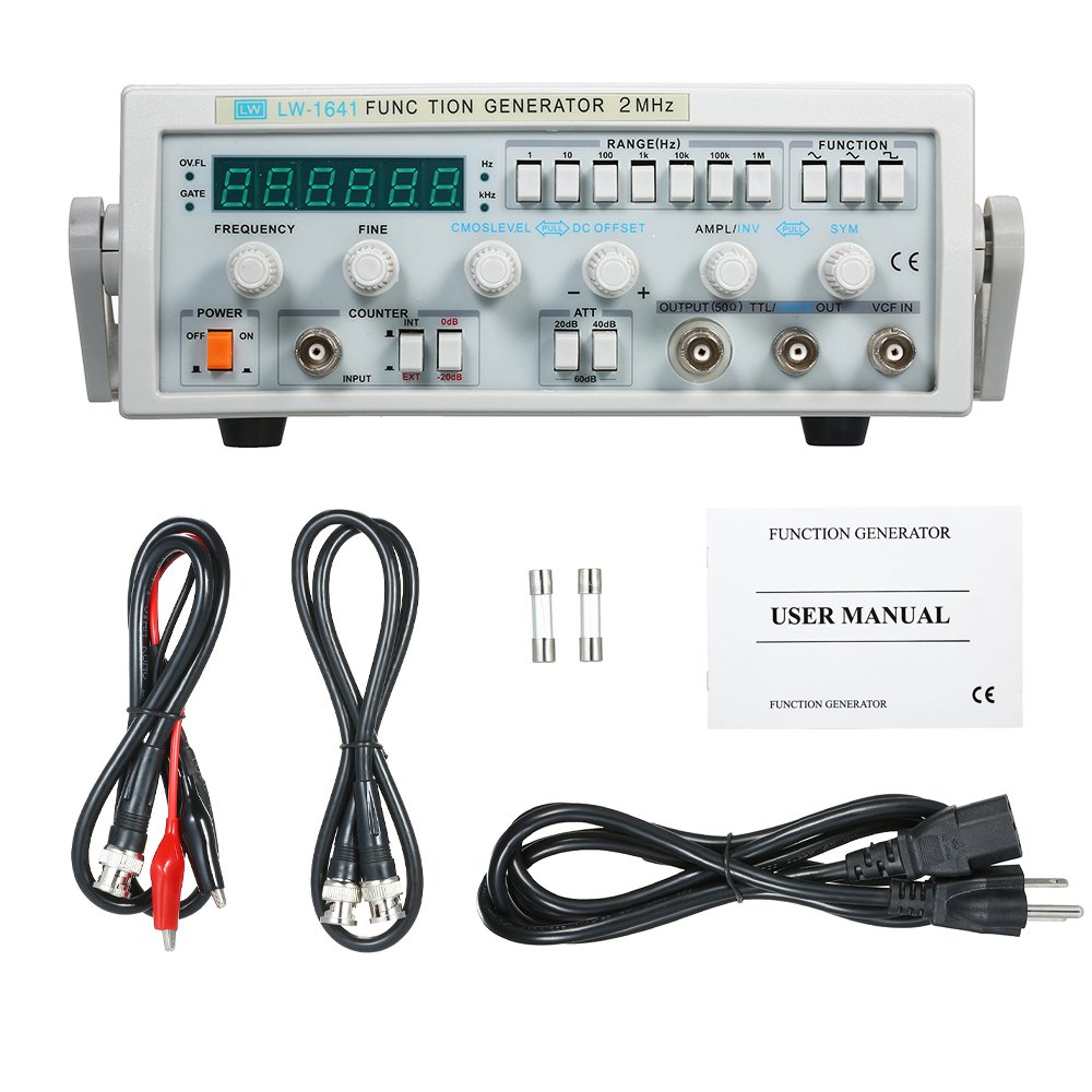 LW-1641 0.1Hz-2MHz Handheld Function Signal Generator Portable Adjustable Signal Generator