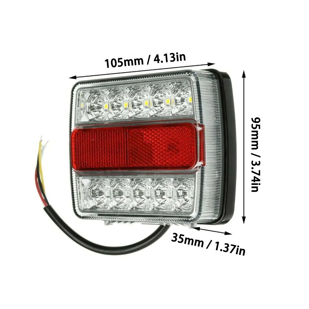 Australian style 20LED Rear Submersible Trailer Tail Lights Kit Boat Marker Truck Campers