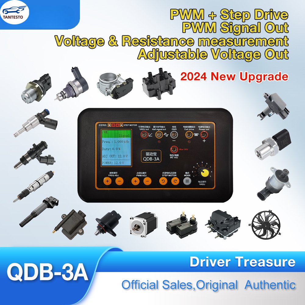 QDB-3A Automobile Ignition Coil Tester Car Idle Stepping Motor Solenoid Valve Injector Actuator Fault Detector Driver Generator