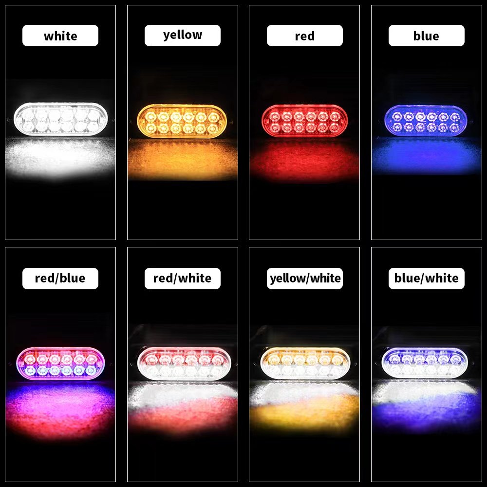12 LEDs Mini Emergency Strobe Lights Bar Truck Signal Indicator Warning Light Flashing LED Side Marker Cars Trucks Trailer New