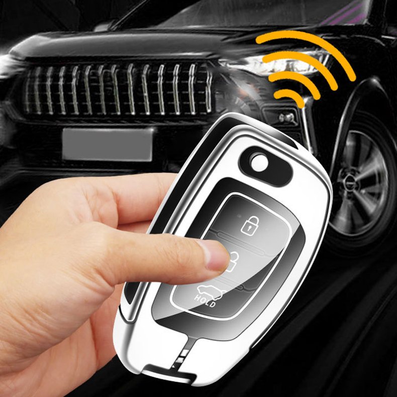 Car Styling Logo Metal Leather Zinc Alloy Car Key Cover Case For Hyundai Solaris Ix35 Ix45 Elantra Santa Fe Hb20 Verna Hy15/hy20
