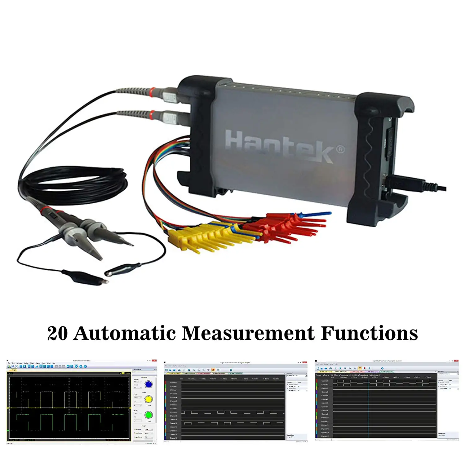 New 20mhz Bandwidth Hantek 6022bl Pc Based Digital Oscilloscope Generator 16ch Logical Analyzer
