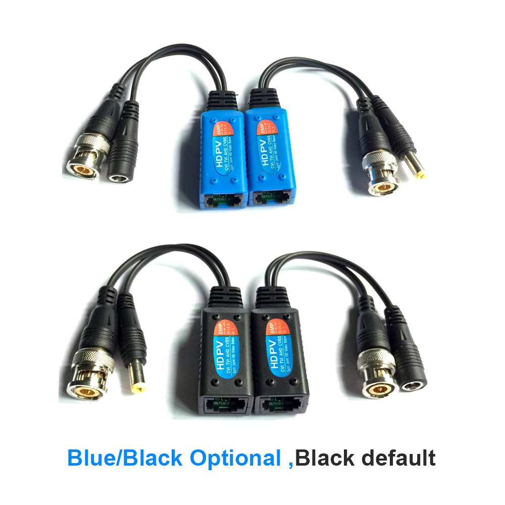 Sinovision Full HD 1080P-8MP Surveillance Security Camera System BNC to RJ45 Adapter Ethernet Cable Passive Video Balun