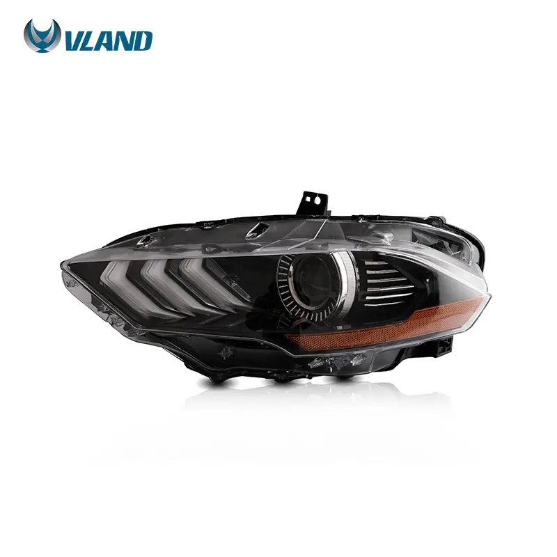 Factory Assembly Car Front Lamp with Dynamic Turn Signal RGB LED Headlights for Sixth generation Ford Mustang 2018-2023
