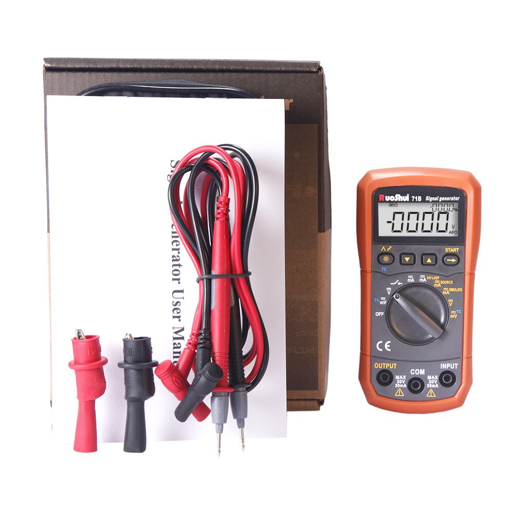 RuoShui 71B Mini handheld Signal Generator Portable Voltage mA Thermocouple Simulation and Measurement