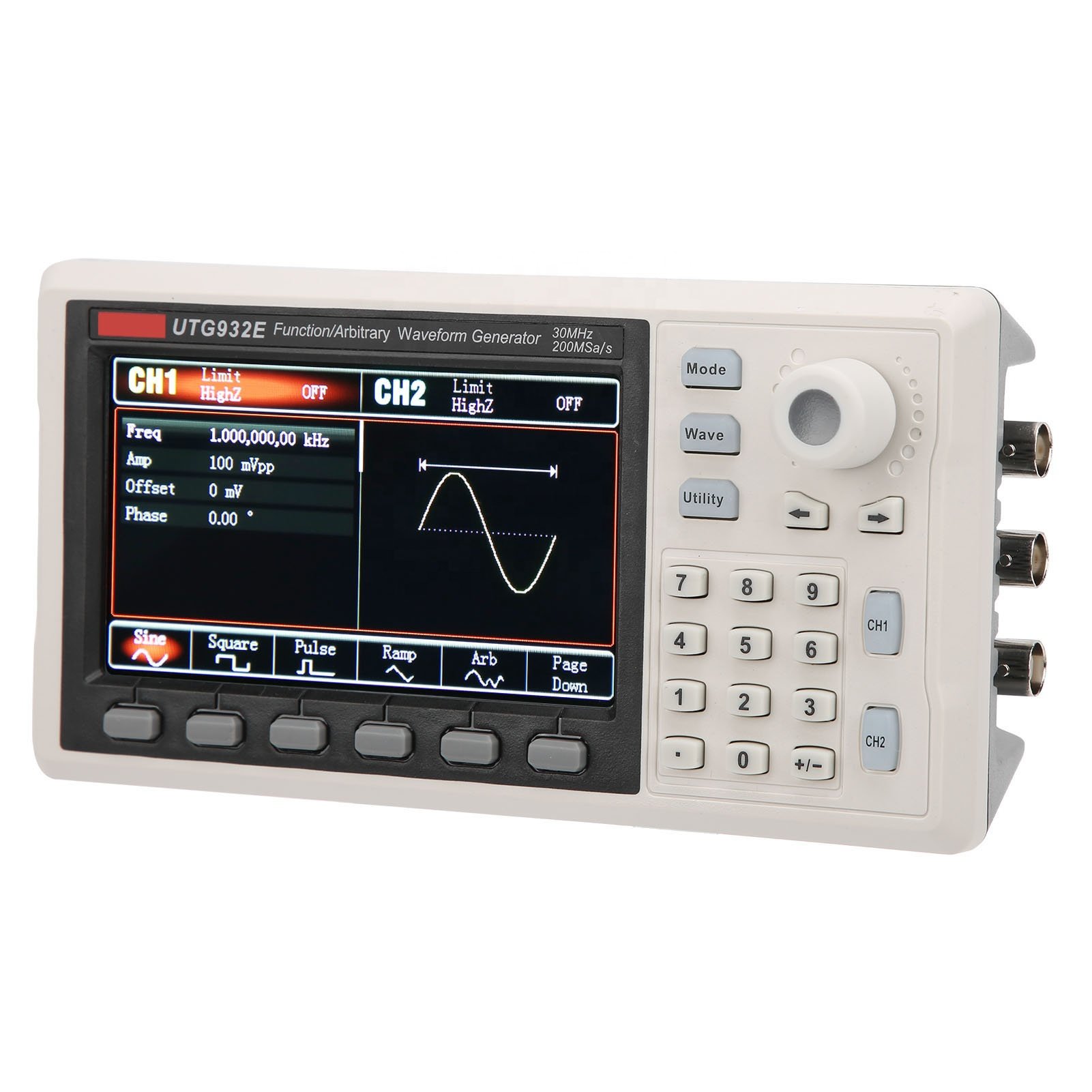 Low price handheld mini Waveform Generator 200MS/s Dual Channel signal generator UTG932E 30Mhz
