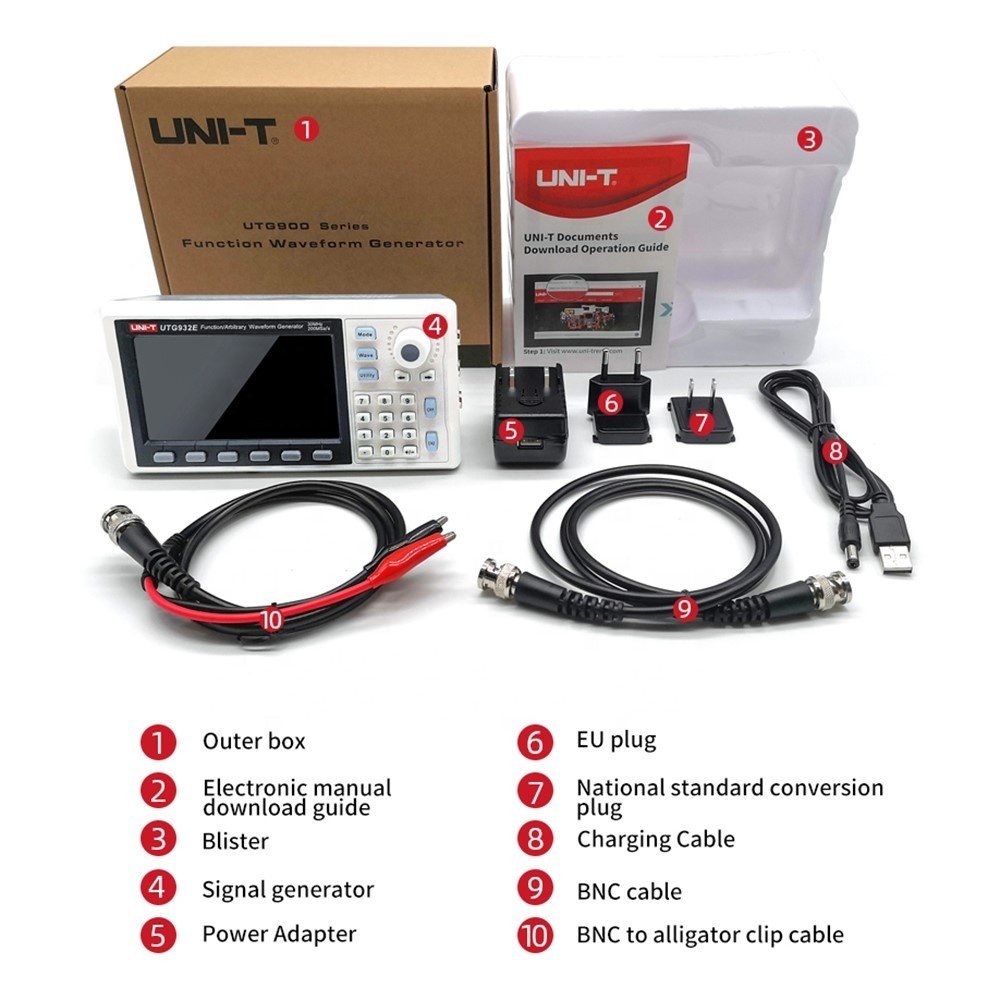 Low price handheld mini Waveform Generator 200MS/s Dual Channel signal generator UTG932E 30Mhz