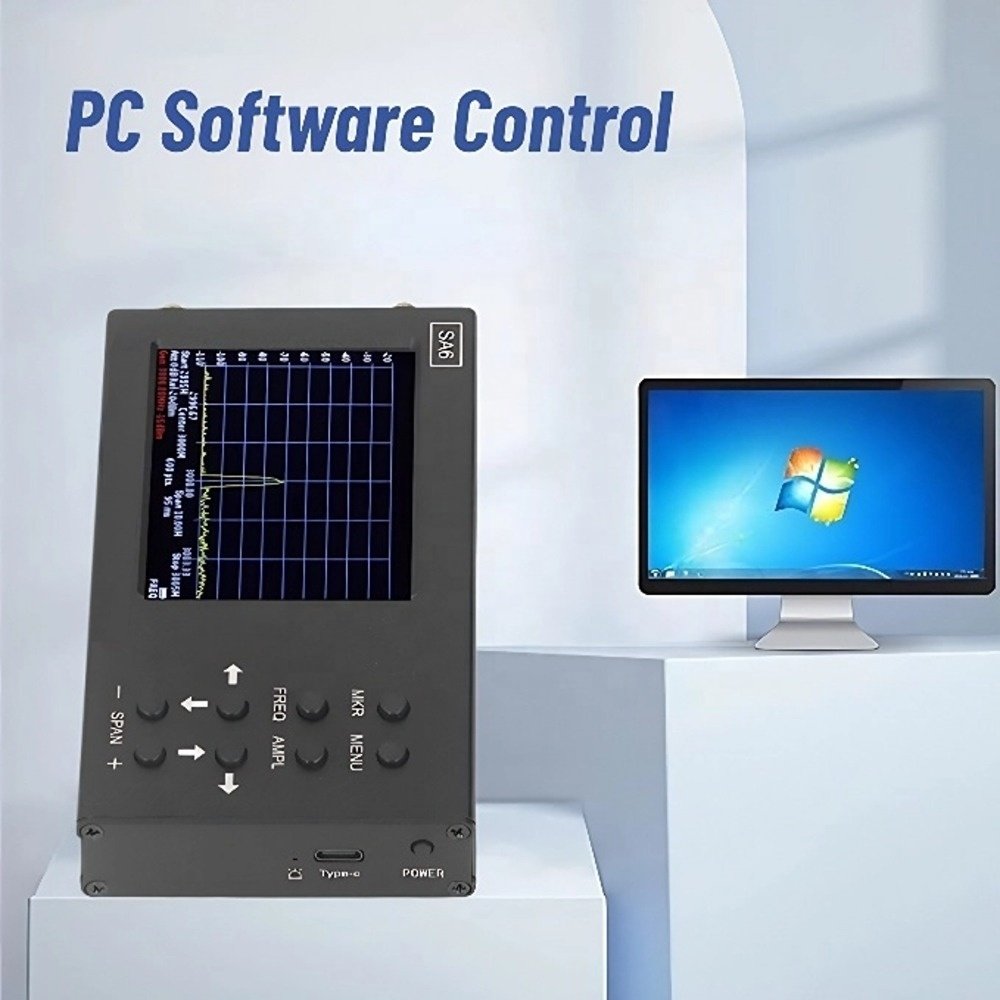 SA6 Handheld Spectrum Analyzer 35-6200 MHz,Provide PC Software, Measuring Radio Signals,Direction Finding, Interference Analysis