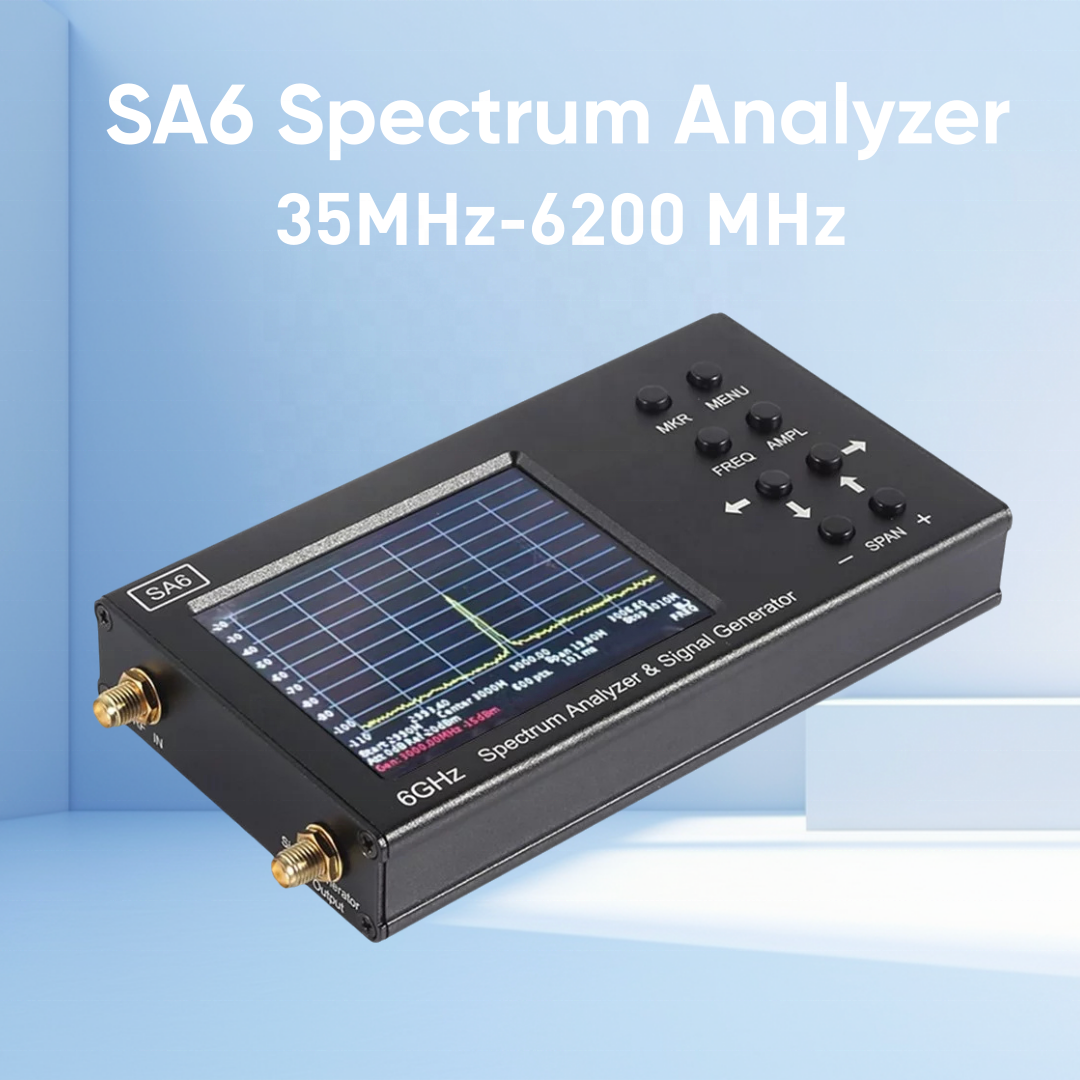 SA6 Handheld Spectrum Analyzer 35-6200 MHz,Provide PC Software, Measuring Radio Signals,Direction Finding, Interference Analysis